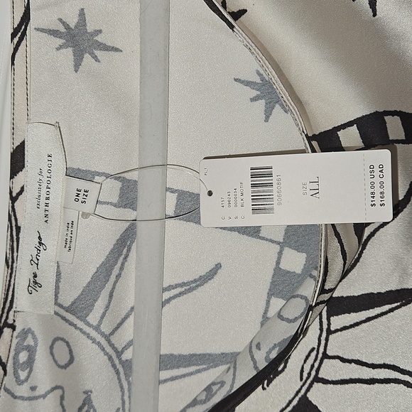 Anthropologie Tigre Indigo Sky One-Shoulder Kaftan One Size - Picture 2 of 4